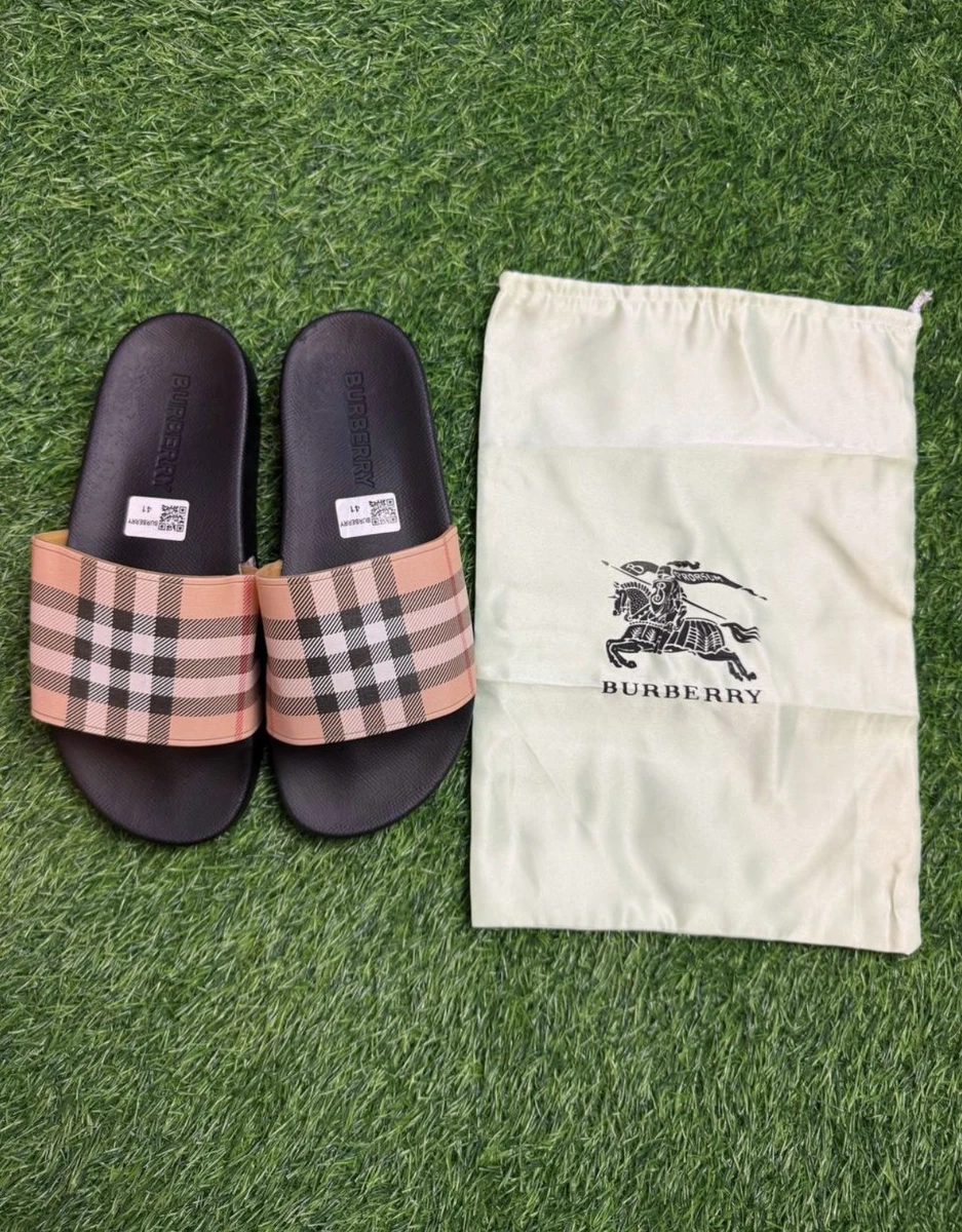 Burberry Check Slide Sandals for Women for sale - eBay