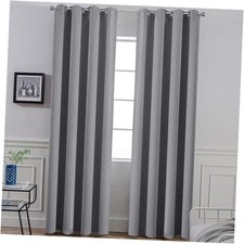 Room Darkening Gray Blackout Curtains, Light 52"W x 84"L Pack of 2 Grey