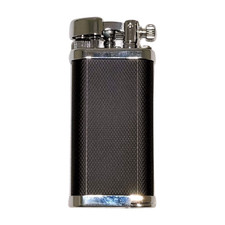 Im Corona Old Boy Black Chrome Engine Turned Pipe Lighter