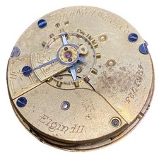 Elgin Grade 96 Pocket Watch Movement Size 18s Model 4 Hunter 7j Parts F8790