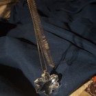 Vintage Sterling Silver 925 AU Crystal Snowflake Pendant With 24 Chain  — photo 1