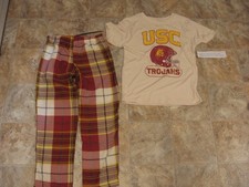 USC TROJANS NCAA NEW WITH TAGS FLAME RESISTANT SLEEPWEAR PAJAMAS SIZE M8