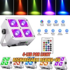 4X25W RGBWA UV LED Par Light 16 Million Colors 5200mAh Battery Wireless DMX