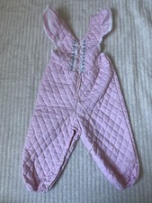 Vintage JCPenney toddleTime Pink Girls Overalls / jumpsuit Sz 1 1/2