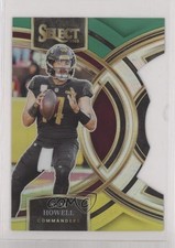 2023 Panini Select Premier Level Green & Yellow Prizm Die-Cut Sam Howell 12v9