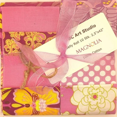 FREESPIRIT Jelly Roll 10 Stk AGF Free Spirit Moda Michael Miller Magnolia Patchworkstoff