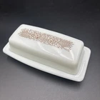 Vintage Pyrex Glass Woodland Butter Dish With Lid 72-b