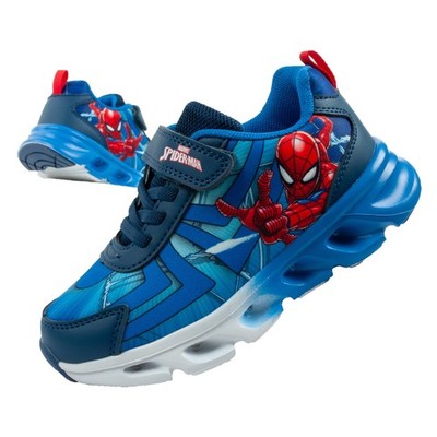Leomil Kinder Jungen Sneaker Turnschuhe Sportschuhe LED-Licht Spider-Man Blau