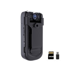 Mini Body Camera 1080P with Audio  Video Recording Small POV Cam with 64G Ca...