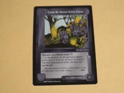 Middle Earth CCG / MECCG - Come By Night Upon Them