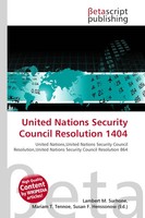 Lambert M. Surhone (U. A.) | United Nations Security Council Resolution 1404