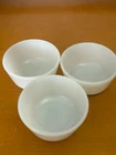 Vintage Anchor Hocking Fire King Milk Glass Small Bowl Custard Cup Set of 3