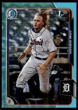 2015 Bowman Draft - Chrome Cam Gibson #20 Sky Blue Refractor (RC)