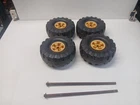 Vintage Mighty Tonka SCRAPER- Tires(4) And Axles(2) For Parts