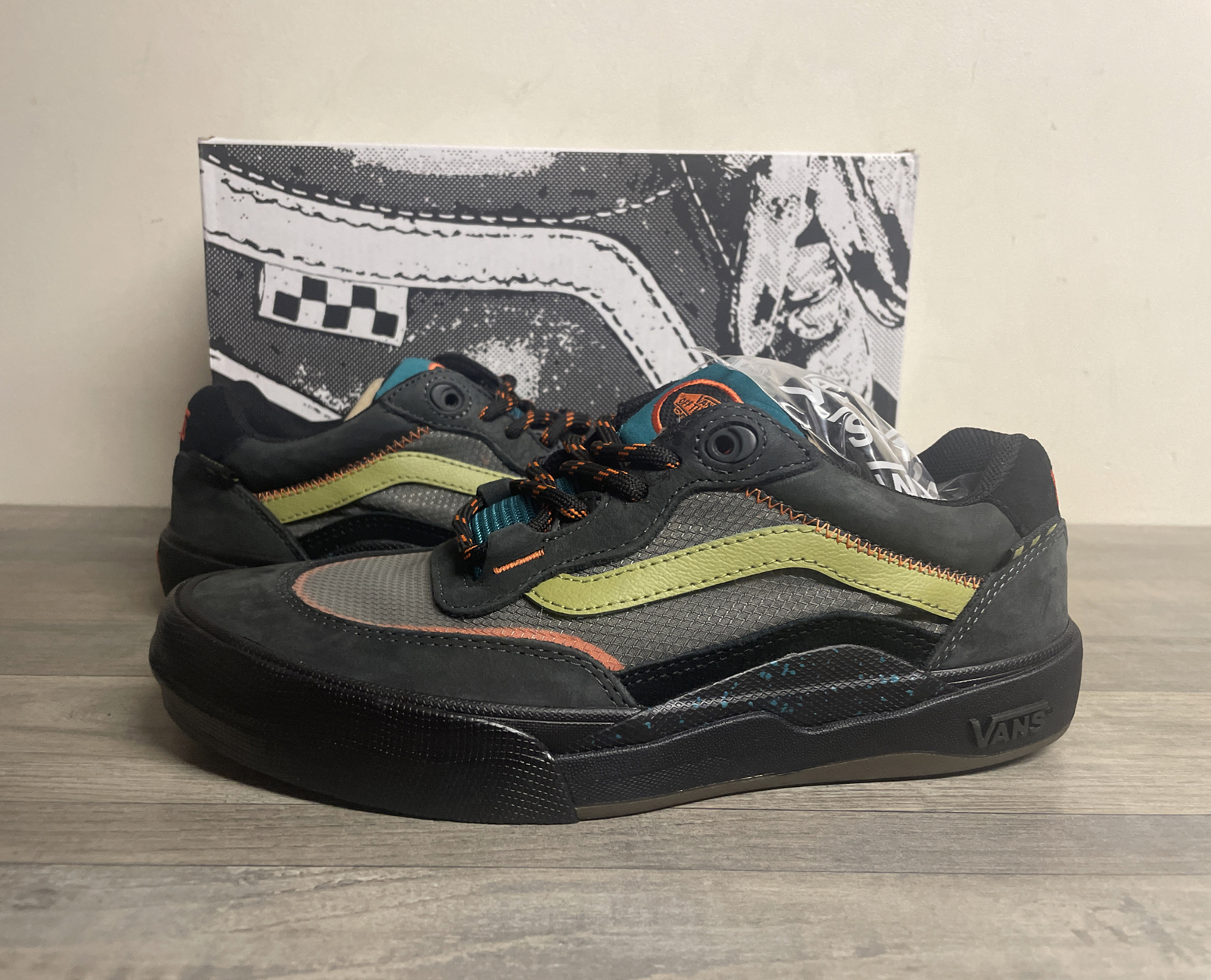 Vans Wayvee Black Multicolor Skate shoes Popcush Wafflecup Mens 7/Women