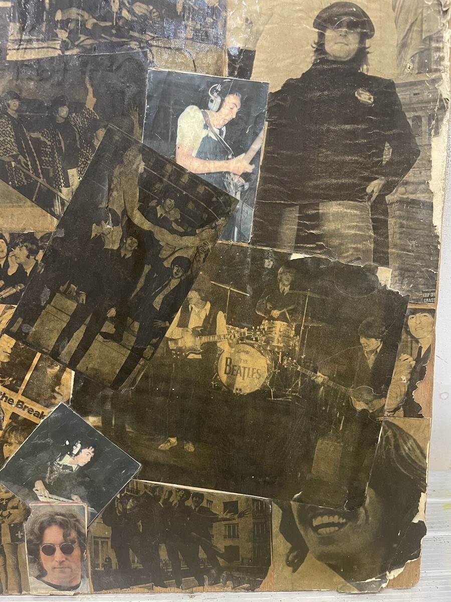 ヴィンテージ♢ビートルズ The Beatles♢パネル Vtg 1960s The Beatles Fan Art Shrine Ephemera ORIGINAL