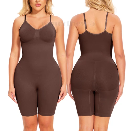 Tummy Control Bodysuit Sculpting Body Shaper Tank Top Shapewear Snatched Waist - Picture 25 of 35