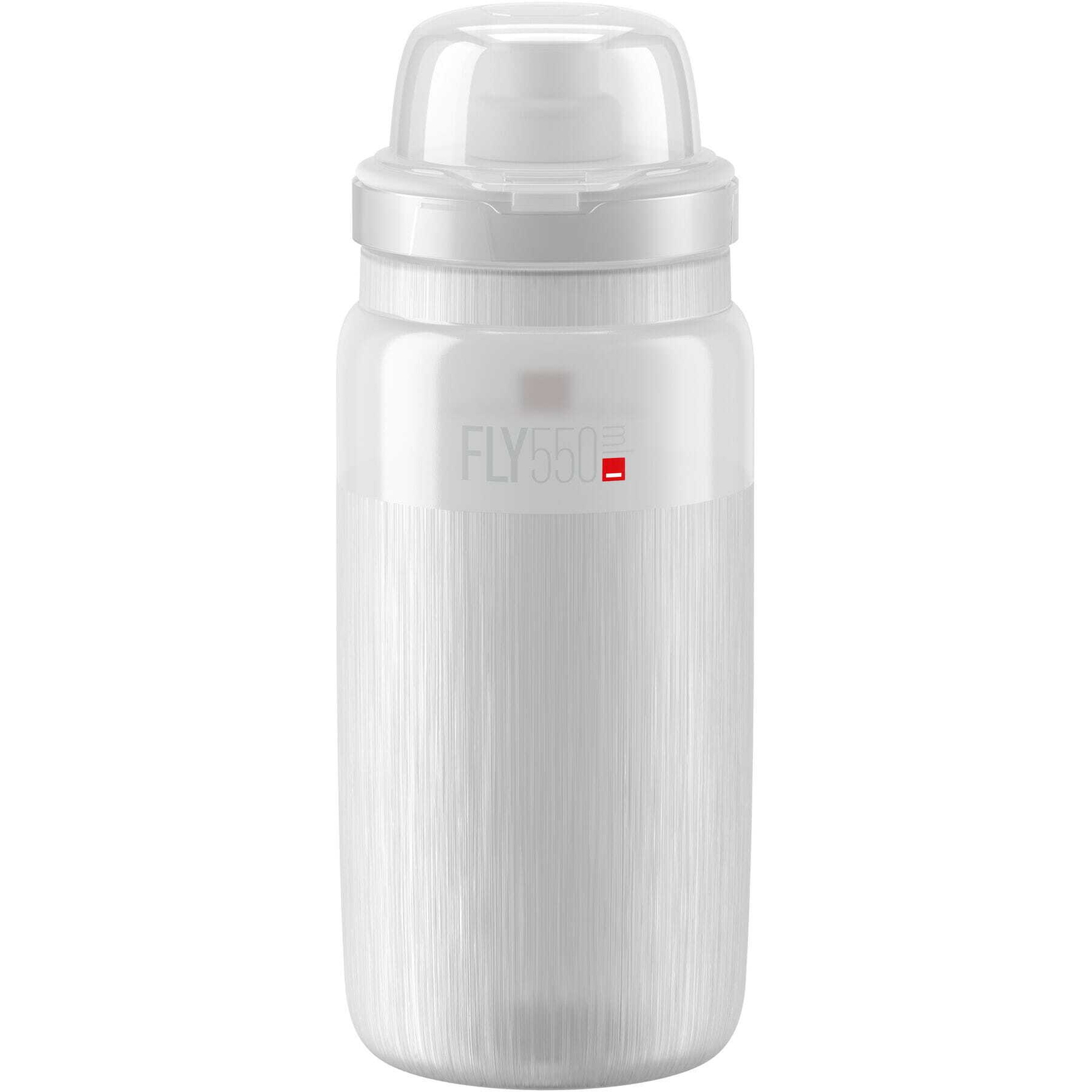 Elite Fly Tex MTB Bicycle Water Bottle, Clear 550ml (Ultra Lightweight with Cap)