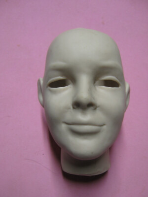 Pale Pink Porcelain Bisque Doll Head for Character Doll about 18'' Tall
