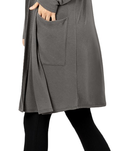 NE PEOPLE Damen Basic Langarm vorne offen lässig Taschen Cardigan NEUJ1440 - Bild 21 von 125