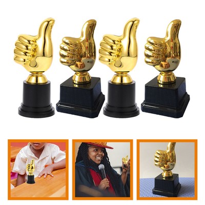  4Pcs Decorative Trophy Model Children Trophy Cup Thumb Shaped Trophy Decor Kids