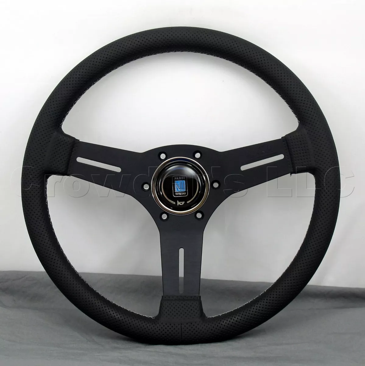 Nardi Competition Steering Wheel - 330mm - Black Leather / Black