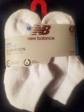 NEW BALANCE Boys Active Cushion Low Cut Socks 8 Pairs Size Small Shoe Size 4-8