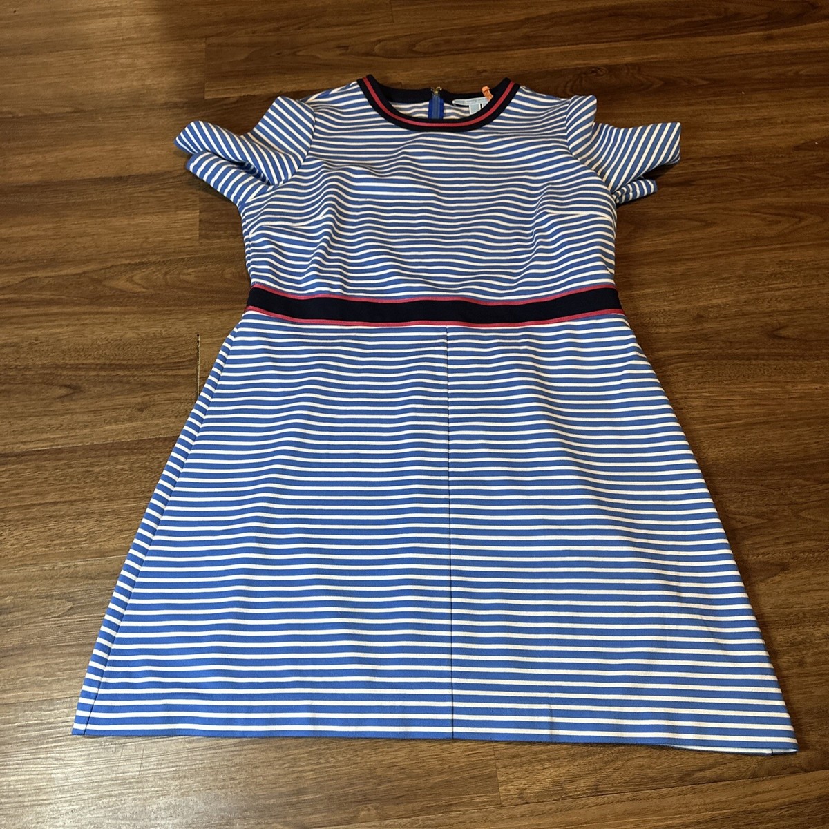 draper james blue and white striped dress Persley Stripe SS Reese Witherspoon XXL COLOR:As Photo(WHITE) its great for the XV Vintage Rara Skirt 80s