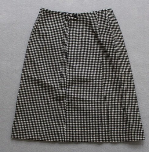 Pendleton, Vintage Pendleton Skirt Womens 12 A-Line Checkered Black White Wool 1960s