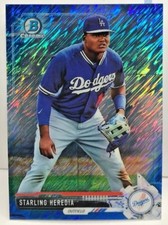 Starling Heredia 2017 Bowman Chrome MINI Pros BLUE SHIMMER Refractor/150 DODGERS