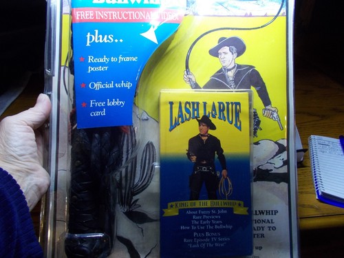 Lash LaRue King of the Bullwhip Official Leather Whip with Instructional Video - Picture 9 of 9