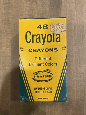 Vintage Crayola Crayons 48 Pack Binney & Smith USA Retired Colors Sealed Unused