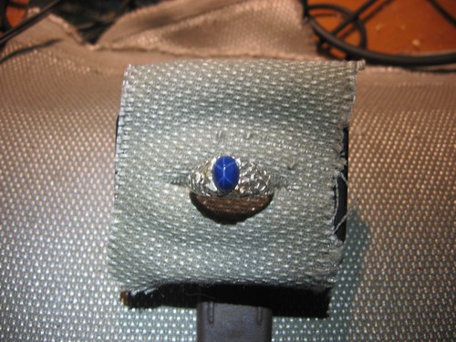 SIGNED 8X6MM CORNFLOWER BLUE LINDE STAR SAPPHIRE RING 925 STERLING SILVER SIZE 9
