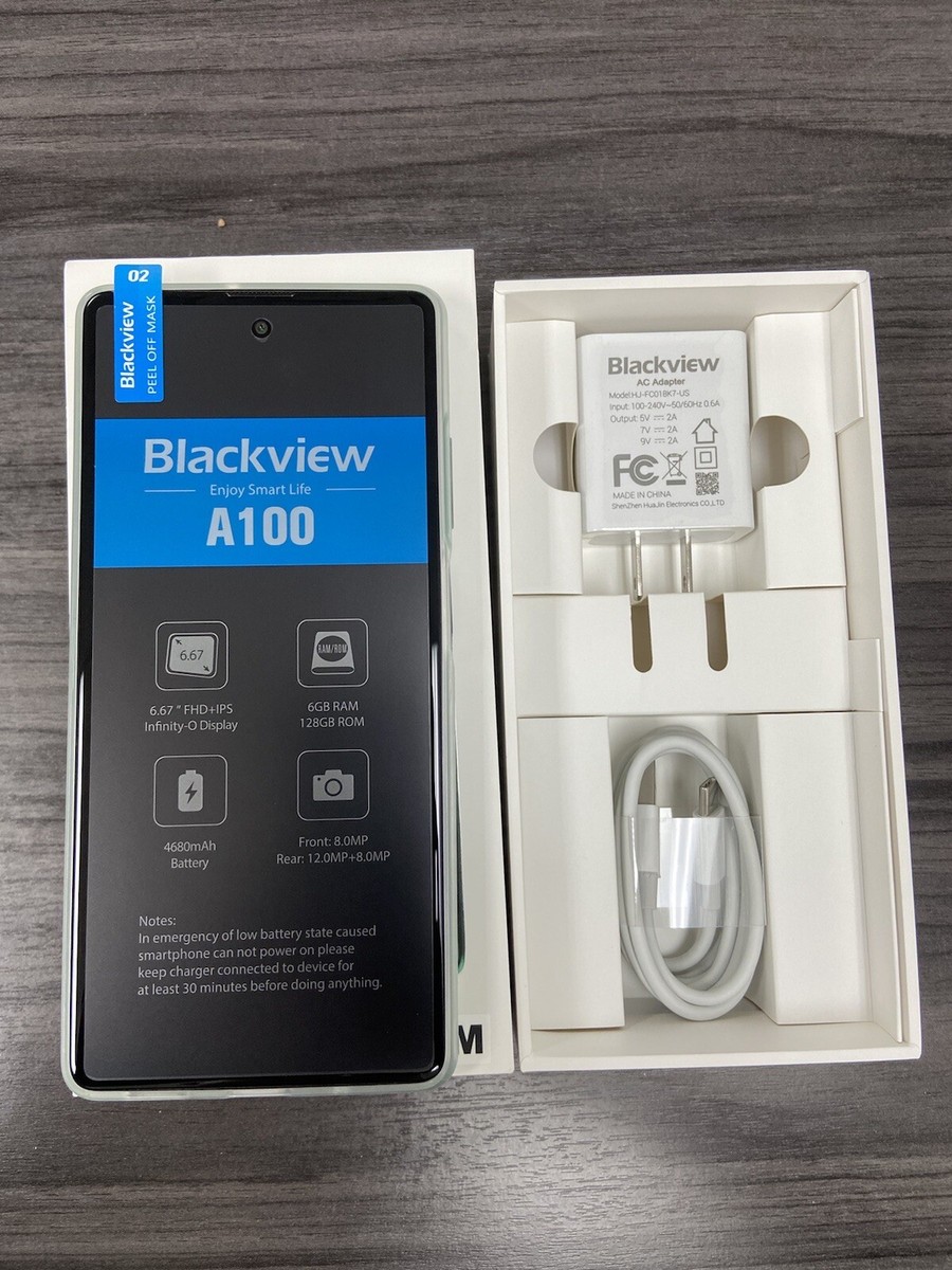 スマートフォン本体 Blackview 128GB A100 Blackview ウルトラスリム指紋スマートフォン Android 11 6
