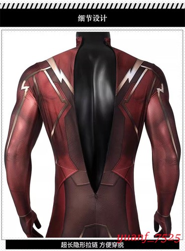 Costume Halloween Injustice League DC The Flash tuta cosplay tuta supereroe - Foto 13 di 22