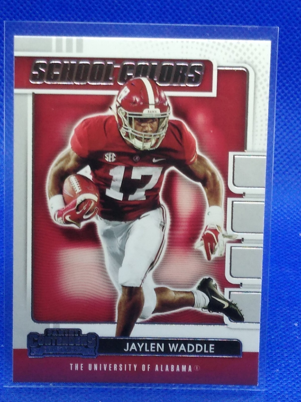 2021 Panini Contenders Draft Picks-School Colors-Jaylen Waddle #9