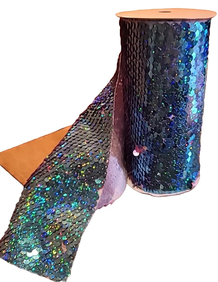 Turquoise/Pink Mermaid Flip Up Sequins Fabric Reversible Pillows-5x35inches - Image 2 of 4