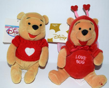 Disney Firefly Pooh Bean Bag / Beanie and Pooh/Red Sweater NWT