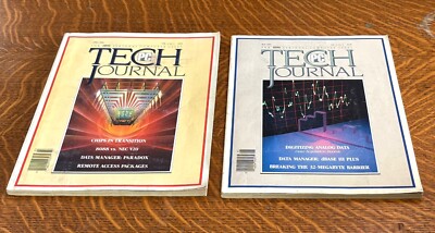 2   RARE  1986 PC TECH JOURNAL MAGAZINES  DIGITIZING  DATA  CHIPS  COMPUTER  IBM