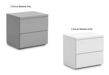 Julian Bowen Monaco 2 Drawer Bedside Table/Nightstand/Bedside Cabinet Chest