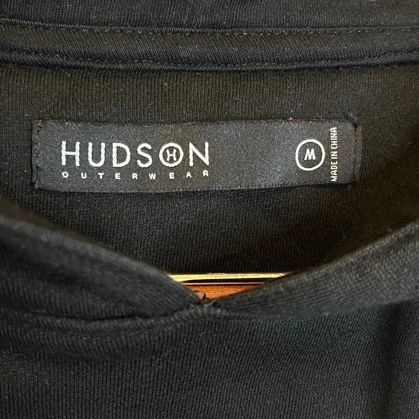 HUDSON Ropa Exterior Sudadera con Capucha Oso Bordado Ropa de Calle Pullover Negro M Para Hombre’s Foto 4 de 4