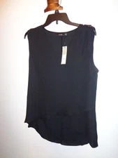 Apt. 9 Women's Short Sleeve Crossover Top Size M NWT Black Style WA63W034RS