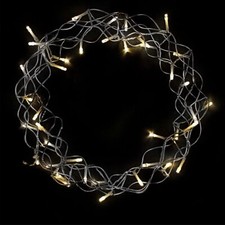 LEX LED Metallkranz Lichterkranz Adventskranz grobmaschig warmweiß Ø30cm 40 LEDs