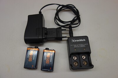 Beachtek Smart Charger, Rechargeable 9V Battery Kit