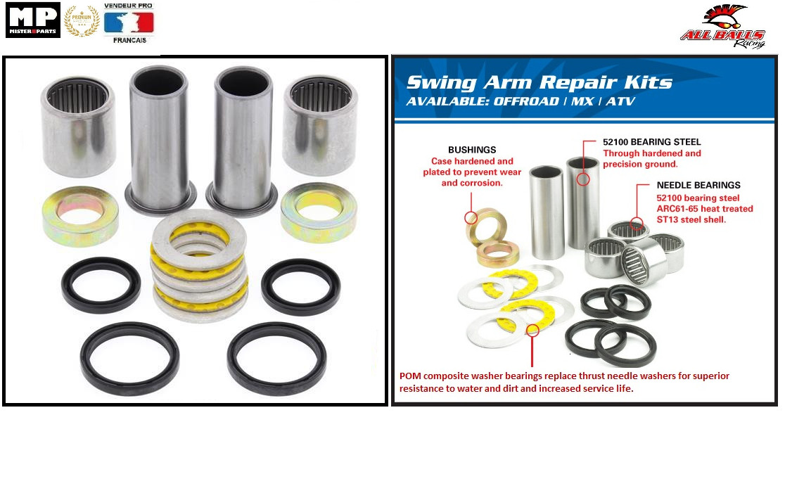Kit roulement de bras oscillant 28-1043 pour moto Kawasaki KX 250