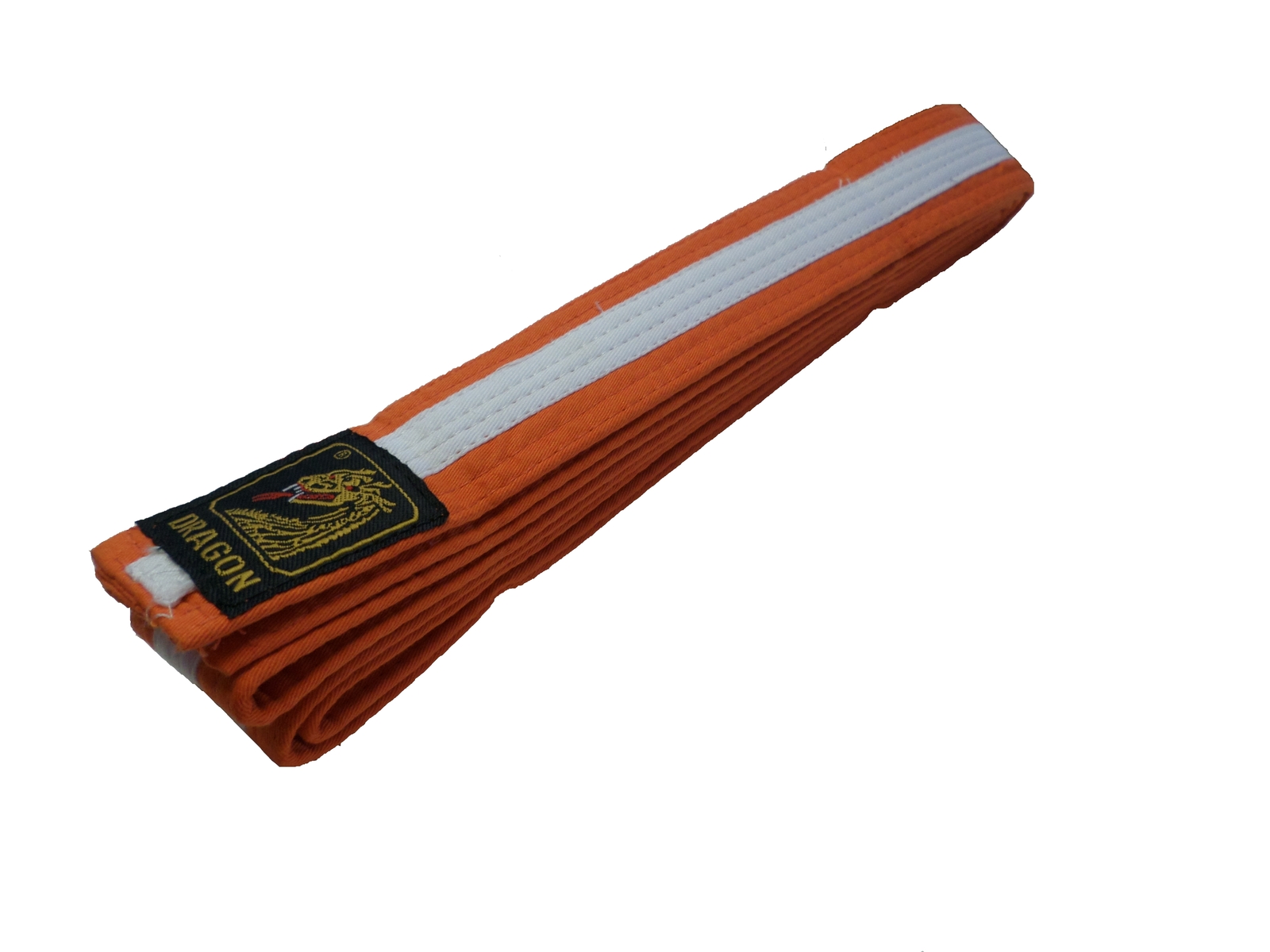 Judo Gürtel Gelb-Orange Mittelstreifen - 220-330cm | Baumwolle/Polyester | Waschbar