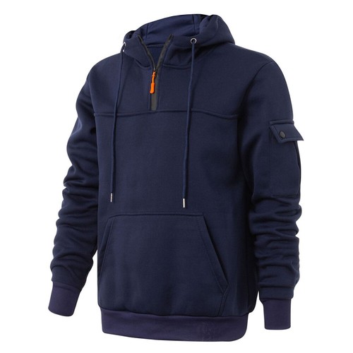 Retro-Sweatshirt Für Herren Arbeitspullover Mit Halbem Reißverschluss æ - Bild 7 von 29