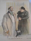 1897 Original Print Caricature Déception dessin de Steinlen