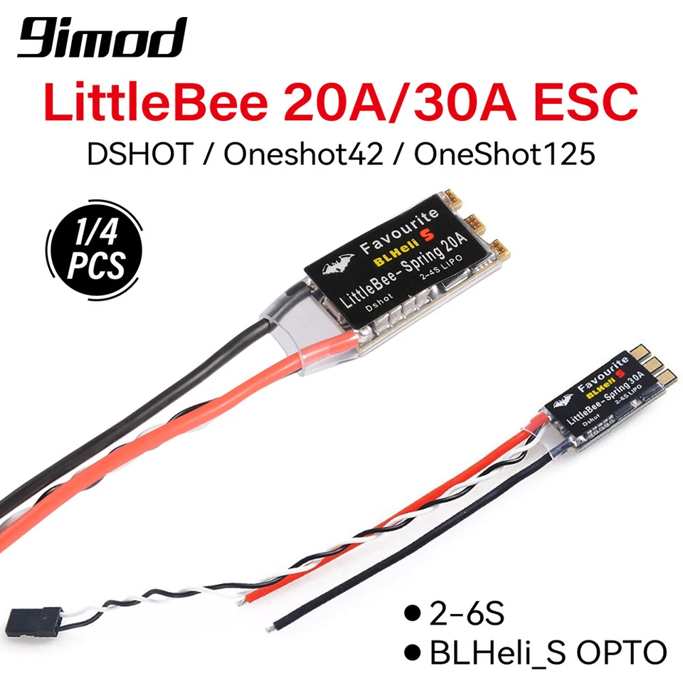 9IMOD RC Drone Favourite FVT LittleBee 20A/30A ESC BLHeli_S OPTO 2-6S Brushless - Image 2 of 4