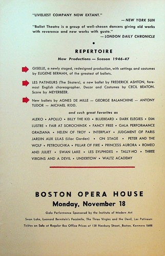 Ballet Theatre Ad Brochure 1947 Alicia Alonso Boston Igor Youskevitch Nora Kaye - Picture 3 of 3
